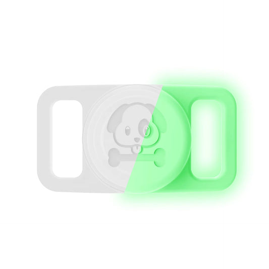 Glow in the dark Pawfetchers waterproof AirTag holder for dog collars