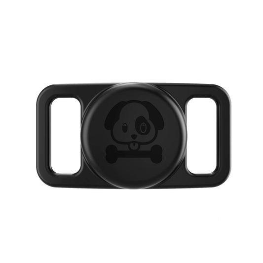 Black Pawfetchers waterproof AirTag holder for dog collars