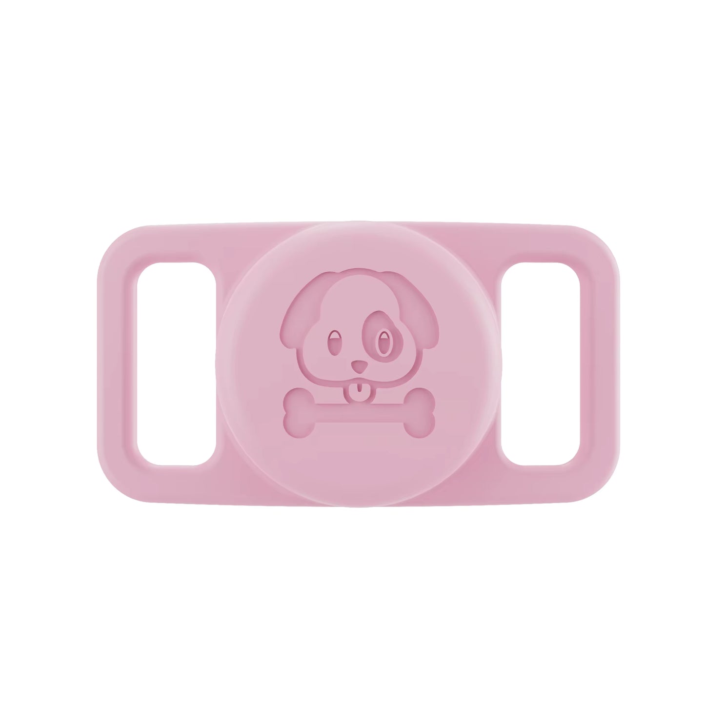 Pink waterproof AirTag dog collar holder silicone pet tracker Australia