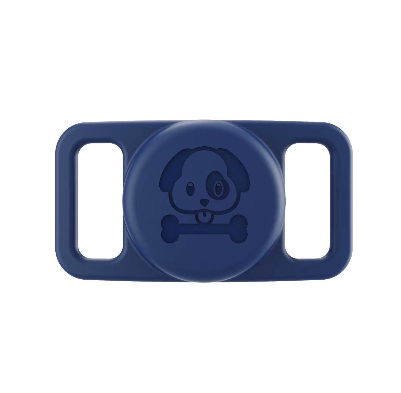 Navy blue waterproof AirTag dog collar holder silicone pet tracker Australia